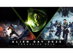 A promotional image for Alien Day 2025 on Steam, showcasing cover art from Alien Isolation, Aliens Dark Descent and Alien Rogue Incursion. (Image Source: Steam)