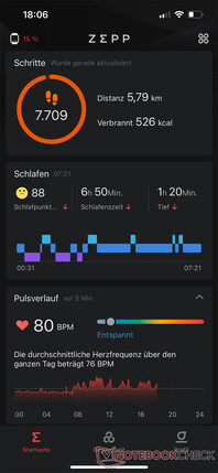 activity tracking on the app