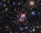 Image of region G033.91+0.11. At the center of this image is a protostar (image source: several - see sources; cropped)