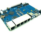 The Banana Pi BPI-R2 Pro has five RJ45 ports with optional 4G/5G support. (Image source: BPI)