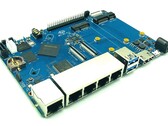 The Banana Pi BPI-R2 Pro has five RJ45 ports with optional 4G/5G support. (Image source: BPI)