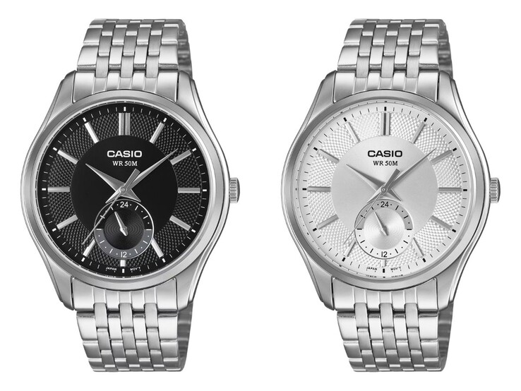 From left to right: the Casio MTP-B315D-1AV and MTP-B315D-7AV watches
