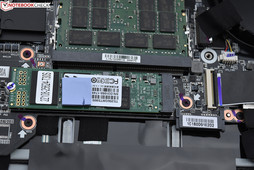 The internal M.2 SSD (and open/unused secondary slot)