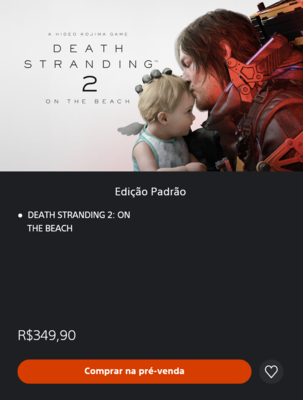 Death Stranding 2 Brazil PS Store price (Image source: screenshot, Brazilian PlayStation Store)
