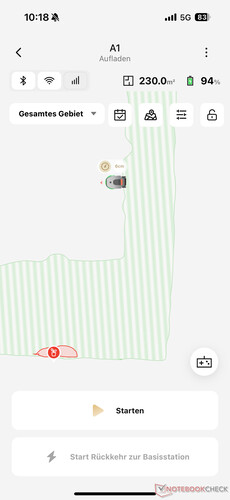 Detailed view - App for the Dreame A1 robotic lawnmower without boundary wire