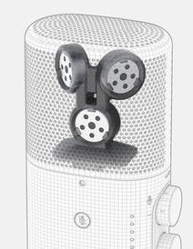 The ECM-S1's three mic capsule array (Image Source: Sony)