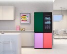 The LG InstaView fridge with MoodUP has LED panels to change the color of the fridge doors. (Image source: LG)