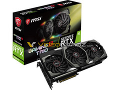 Looks like MSI is ready to launch its RTX 2080 Ti variant with tri-fan design and RGB lights. (Source: Videocardz)