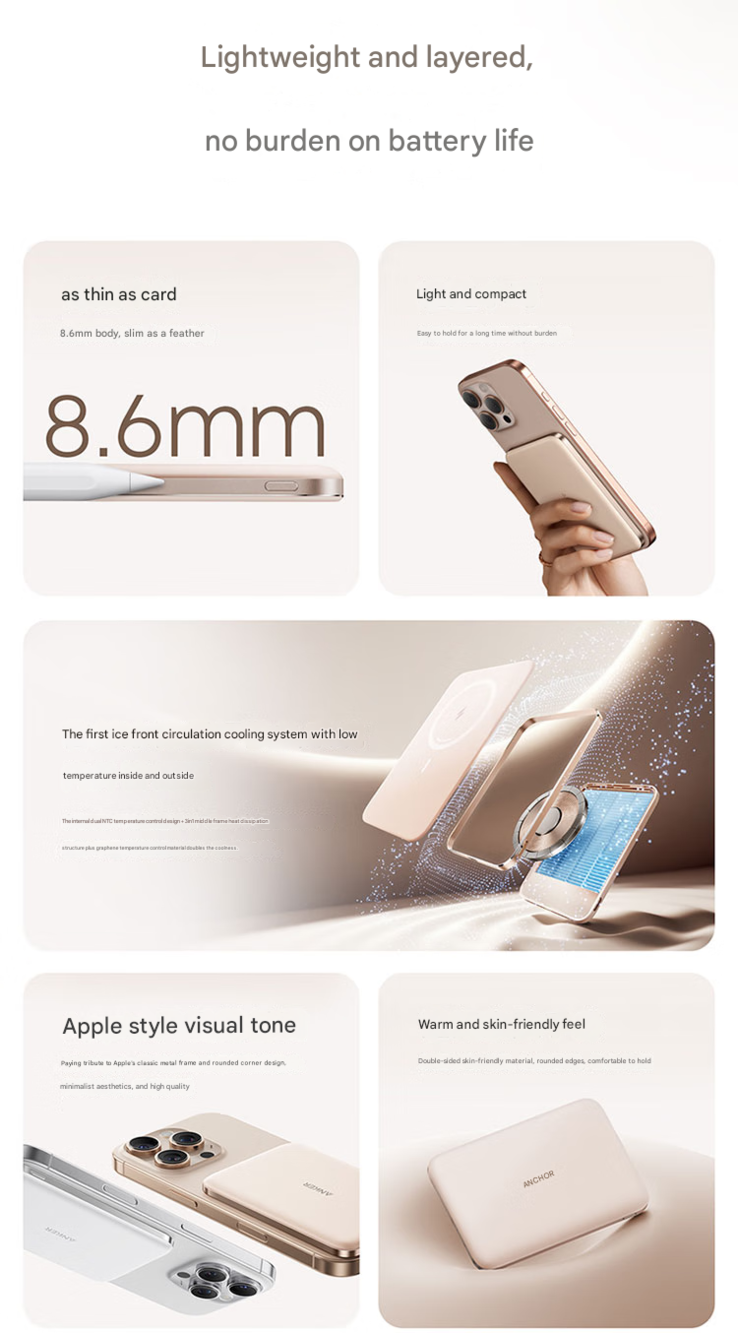 Main highlights of the power bank (Image source: Anker - machine translated)