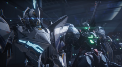 Mecha Break screenshot showing mechs ready for battle