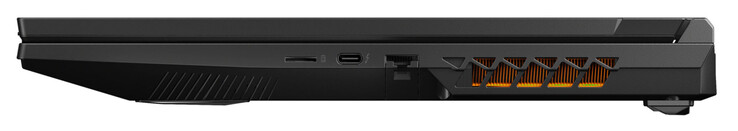 Right side: MicroSD card reader, Thunderbolt 4 (USB-C; DisplayPort), Gigabit Ethernet