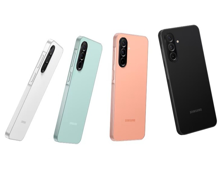 The Samsung Galaxy A26 5G comes in Awesome Mint, Awesome Black, Awesome White, and Awesome Peach colorways (Image source: Samsung)