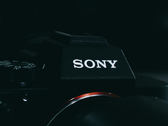 A close up of the Sony logo on a camera.