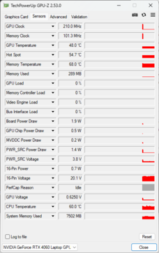 GPU-Z: Nvidia GeForce RTX 4060 Laptop GPU