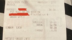 PS5 deposit from January. (Image source: @Frost_2003)