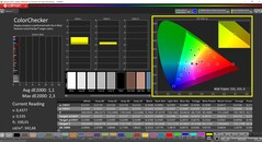 CalMAN ColorChecker (profile: P3, color target space: P3)