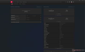 Adrenalin software showing the Radeon 780M and 7700S