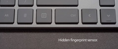 The fingerprint sensor next to right alt is the main feature of the Microsoft Modern Keyboard with Fingerprint ID. (Source: Microsoft)