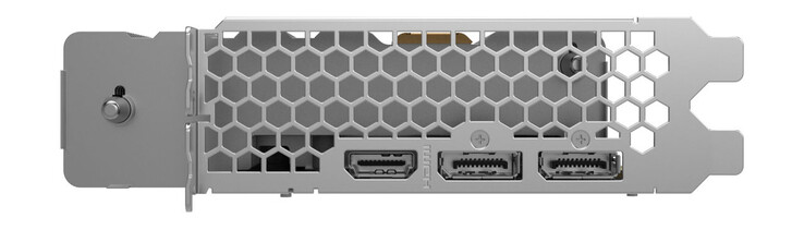 Rear profile of the Palit GTX 1650 KalmX fanless graphics card. (Source: Palit)