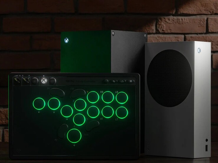 The new Xbox Arcade controller from 8bitdo with RGB button lighting. (Image source: 8bitdo)