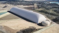 The giant carbon-dioxide bubble that can store renewable energy for at least 10 hours. (Image source: Energy Dome)