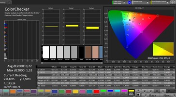 CalMAN color accuracy without TrueTone