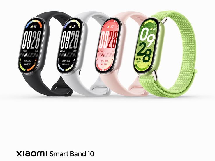 Color options of the Smart Band 10 (Image source: Xiaomi)