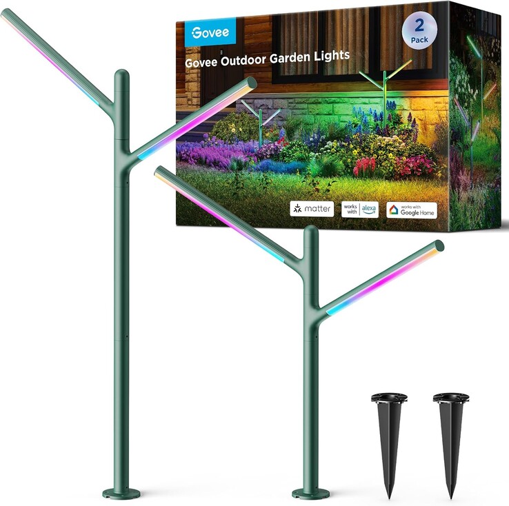The Govee Outdoor Garden Lights. (Image source: Govee)