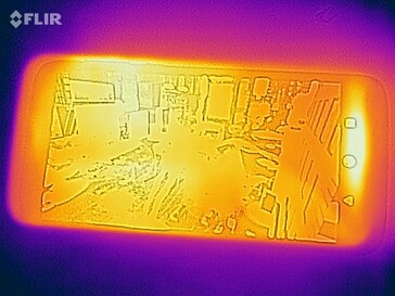 Heatmap of the front of the device under load