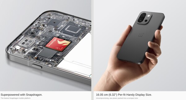 The OnePlus 13s will have a Snapdragon 8 Elite processor and a 6.32-inch display. (Image source: OnePlus)