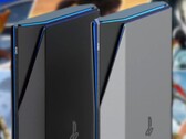 A PlayStation 6 console concept shows a slimmer version of the PS5 with a more angular design. (Image source: Yanko Design/PlayStation - edited)