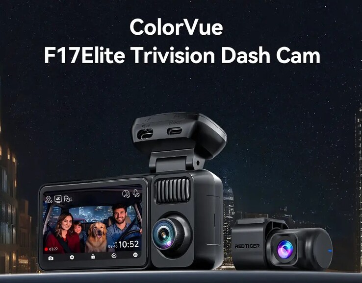 The Redtiger F17 Elite dash cam built-in GPS with route tracking (Image source: Redtiger)