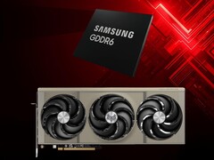 Sapphire Radeon RX 9070 GPU with GDDR6 memory (Image source: Sapphire, Samsung with edits)