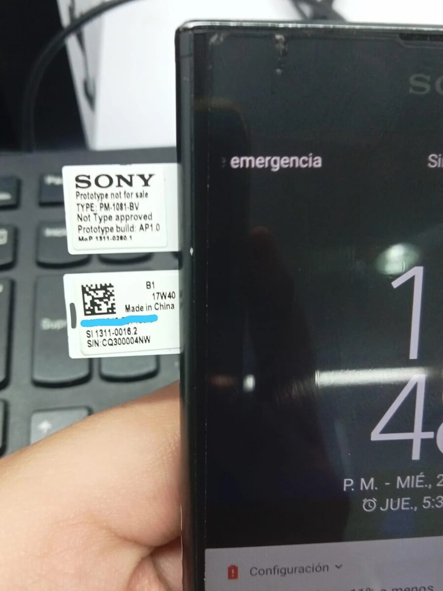 Sony Xperia XA2 prototype turns up with some very curious engravings ...