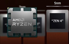 The Zen 4 microarchitecture takes advantage of an efficient 5-nanometer manufacturing process. (Image source: AMD - edited)