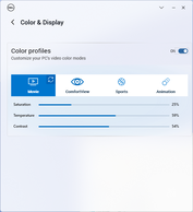 Color and Display settings