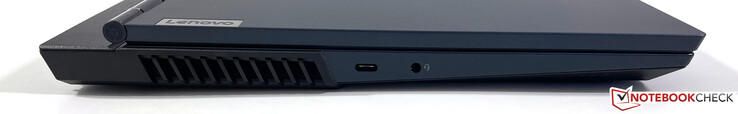 Left side: USB-C 3.2 Gen.2 (DisplayPort 1.4), 3.5 mm audio