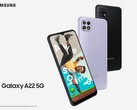 The Galaxy A22 5G. (Source: Samsung)