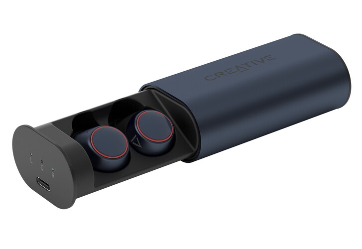 The Outlier Air V2 in its charging case. (Image source: Creative Technology)