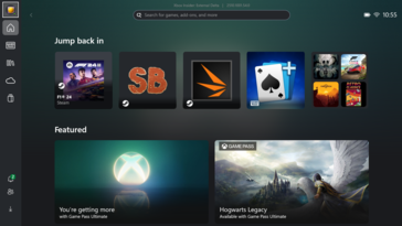 Xbox full-screen mode