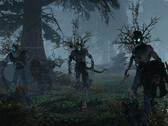 Aska screenshot with mystical enemies in a dark forest
