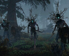 Aska screenshot with mystical enemies in a dark forest