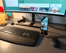 Google Pixel 10a connected to a monitor and paired with Logitech MK880 as input device.