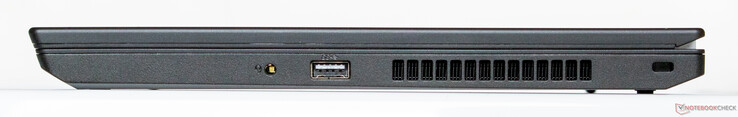 Audio combo port, USB-A 3.0, Kensington lock