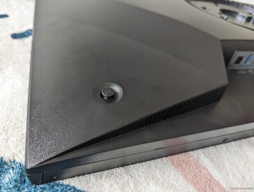 Small joystick on the back for UI control. There is no power button
