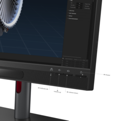 Lenovo ThinkVision 27 3D - Front panel. (Image Source: Lenovo)