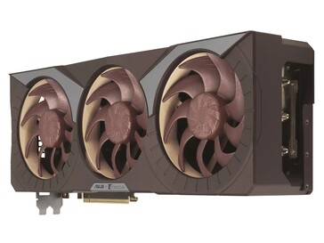 Asus GeForce RTX 5080 16GB GDDR7 Noctua OC Edition side view. (Image source: Asus)
