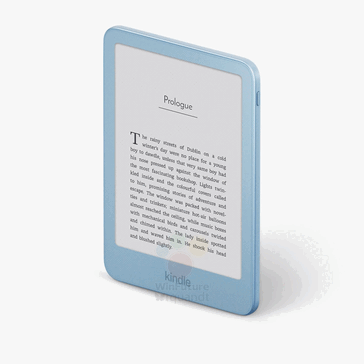 Amazon Kindle 12th gen in light blue.