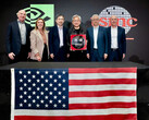 The first Blackwell AI chip wafers made by TSMC in the US. (Image source: Nvidia)