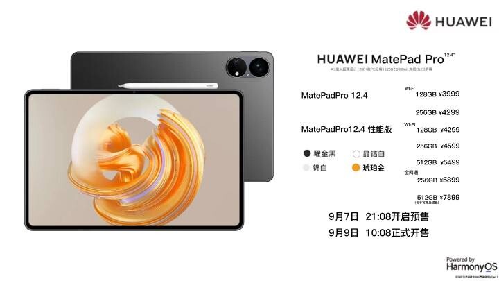 Some allegedly leaked "MatePad Pro 12.4" posters are remarkably circumspect about their specs. (Source: Fengying's Original Intention via Coolapk)